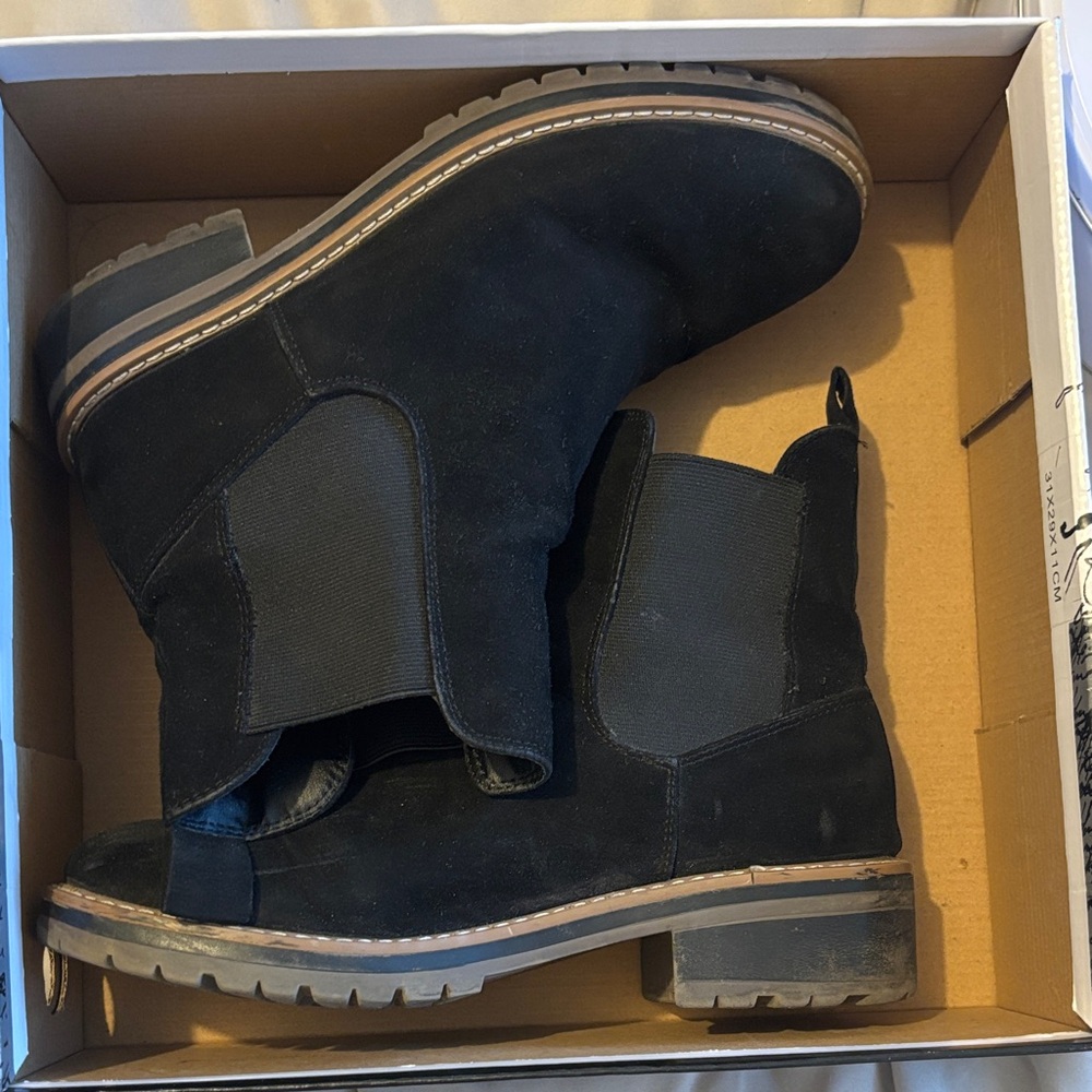 Women's Black Suede Ankle Boots